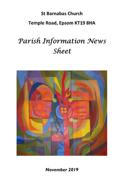 Parish Information News Sheet