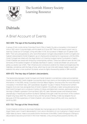 Dalriada a Brief Account of Events