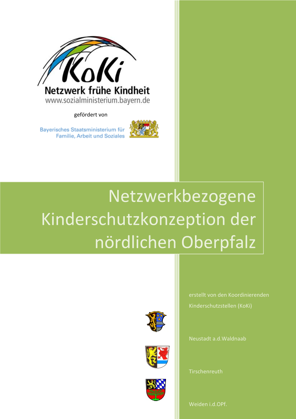 Netzwerkbezogene Kinderschutzkonzeption Der Nördlichen Oberpfalz