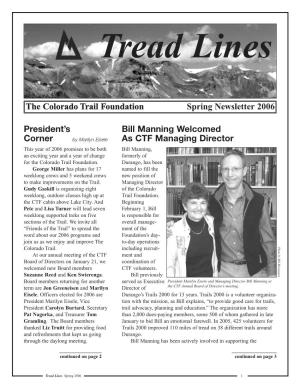 2006, Spring – Bill Manning Welcomed As CTF Managing Director