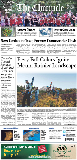 Fiery Fall Colors Ignite Mount Rainier Landscape