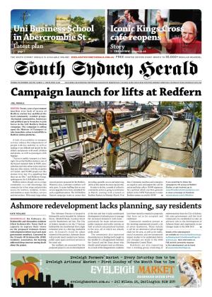 Campaign Launch for Lifts at Redfern