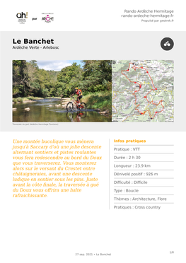 Le Banchet Ardèche Verte - Arlebosc