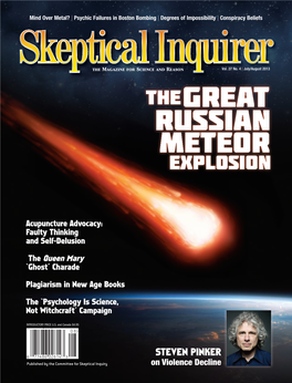STEVEN PINKER Published by the Committee for Skeptical Inquiry on Violence Decline   C   I –T   