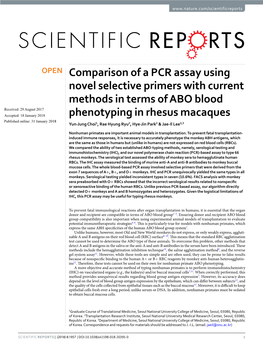 Comparison of a PCR Assay Using Novel Selective Primers with Current