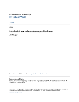 Interdisciplinary Collaboration in Graphic Design