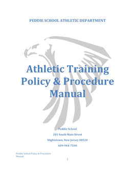 Athletic Training Policy & Procedure Manual