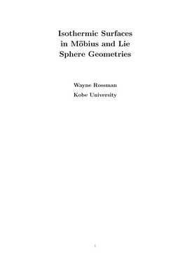 Isothermic Surfaces in Möbius and Lie Sphere Geometries