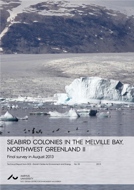 SEABIRD COLONIES in the MELVILLE BAY, NORTHWEST GREENLAND II Final Survey in August 2013