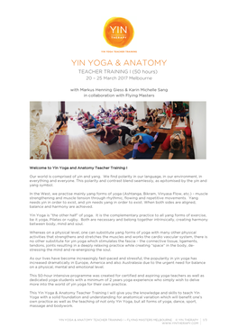 Yin Yoga & Anatomy