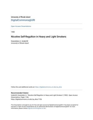 Nicotine Self-Regultion in Heavy and Light Smokers