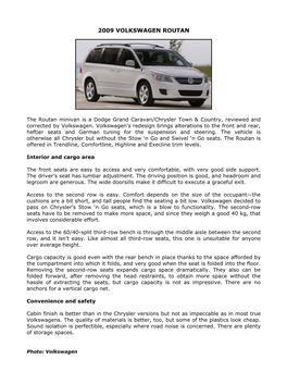 Volkswagen Routan 2009