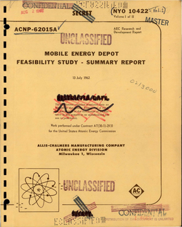 ACNP-62015A MOBILE ENERGY DEPOT Feasibility STUDY