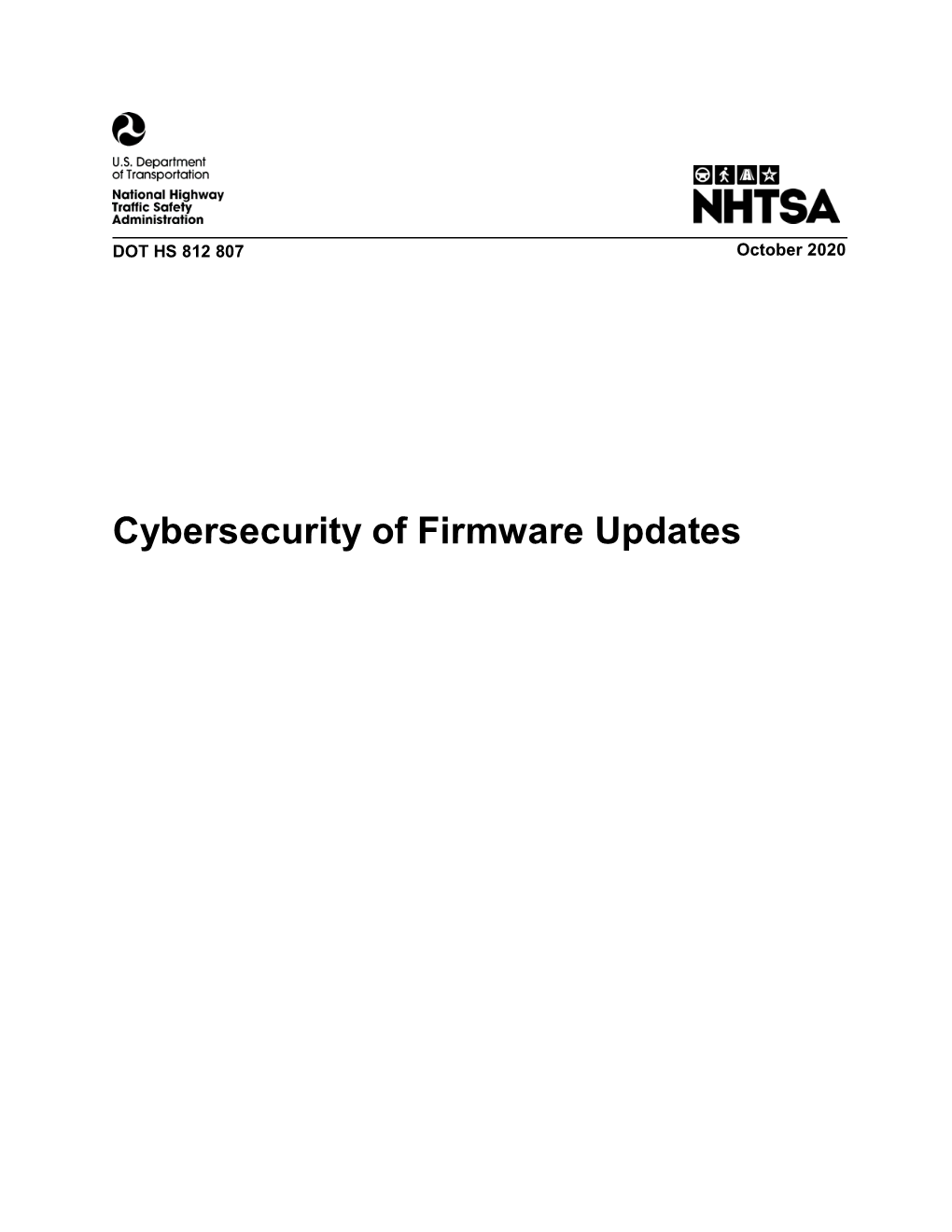 Cybersecurity of Firmware Updates DISCLAIMER