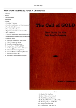 The Call of Gold (1936) by Newell D. Chamberlain
