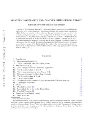 Quantum Modularity and Complex Chern-Simons Theory