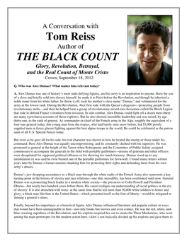 Tom Reiss the BLACK COUNT