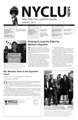 Helping to Lead the Fight for Women's Equality