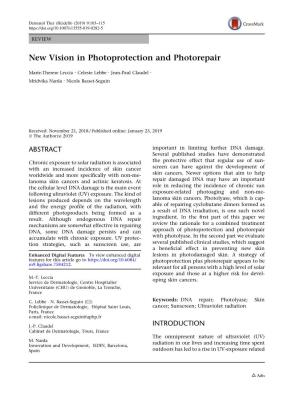 New Vision in Photoprotection and Photorepair