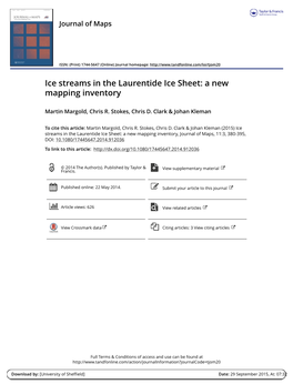 Ice Streams in the Laurentide Ice Sheet: a New Mapping Inventory