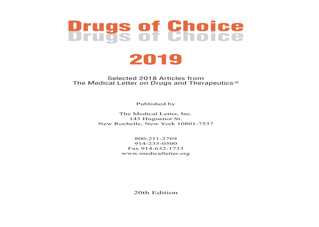 Drugs of Choice 2019