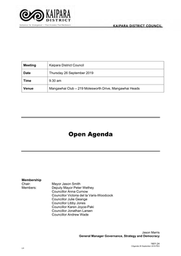 KDC September Agenda