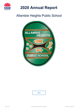 2020 Allambie Heights Public School Annual Report