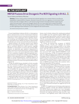 MEF2D Fusions Drive Oncogenic Pre-BCR Signaling in B-ALL