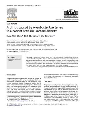 Arthritis Caused by Mycobacterium Terrae in a Patient with Rheumatoid Arthritis