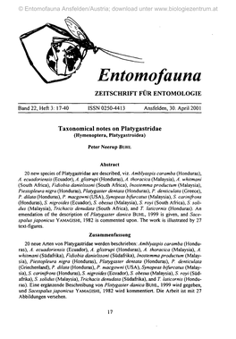 Entomofauna Ansfelden/Austria; Download Unter