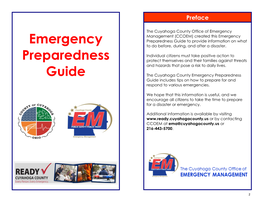 The Cuyahoga County Emergency Preparedness Guide Includes Tips on How to Prepare for and Respond to Various Emergencies