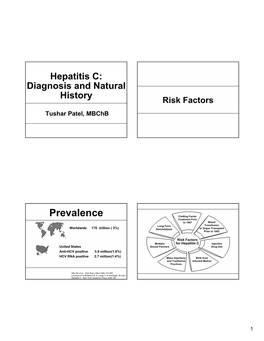 Prevalence Clotting Factor Treatment Prior to 1987 Blood Long-Term Transfusion Worldwide 170 Million ( 3%) Hemodialysis Or Organ Transplant Prior to 1992