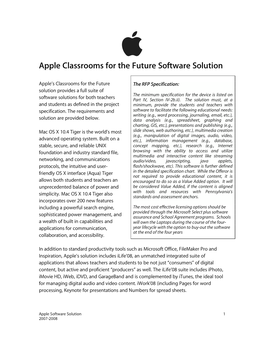 Apple Classrooms for the Future Software Solution