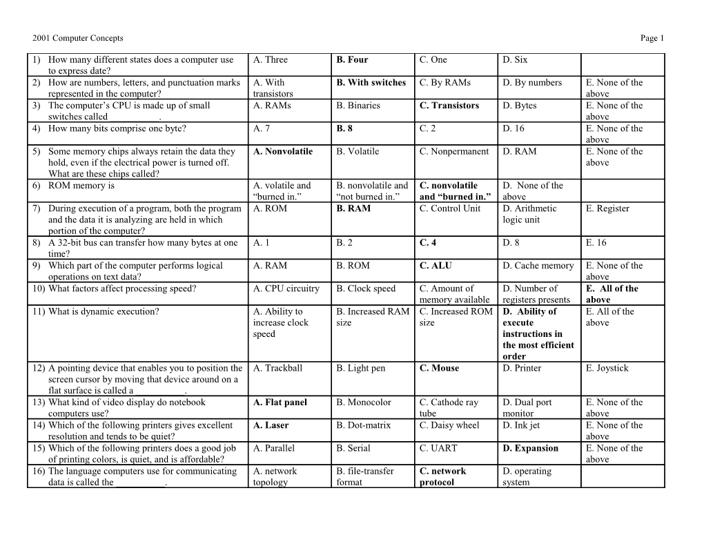 2001 Computer Concepts Page 2