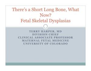 Fetal Skeletal Dysplasias