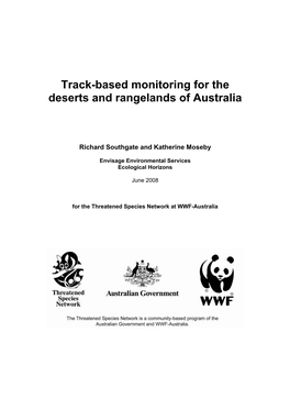 Track-Based Monitoring for the Deserts and Rangelands of Australia