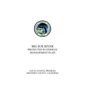Big Sur River Protected Waterway Management Plan