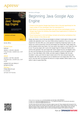 Beginning Java Google App Engine