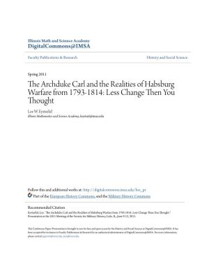 The Archduke Carl and the Realities of Habsburg Warfare from 1793-1814: Less Change Then You Thought Lee W