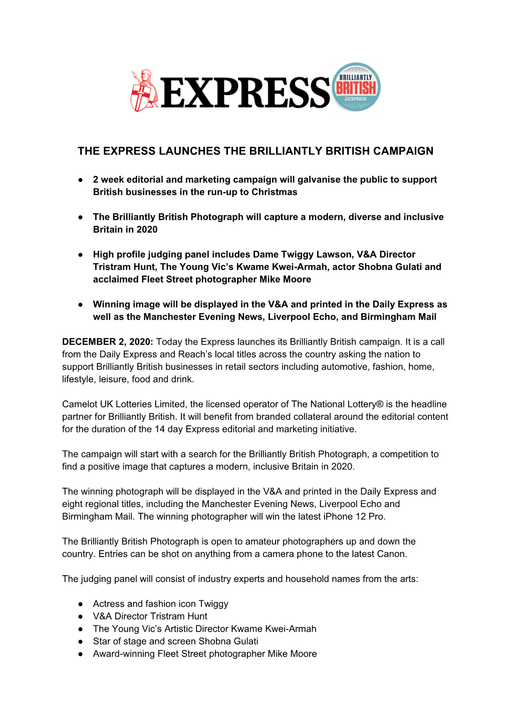 The Express Launches the Brilliantly British Campaign