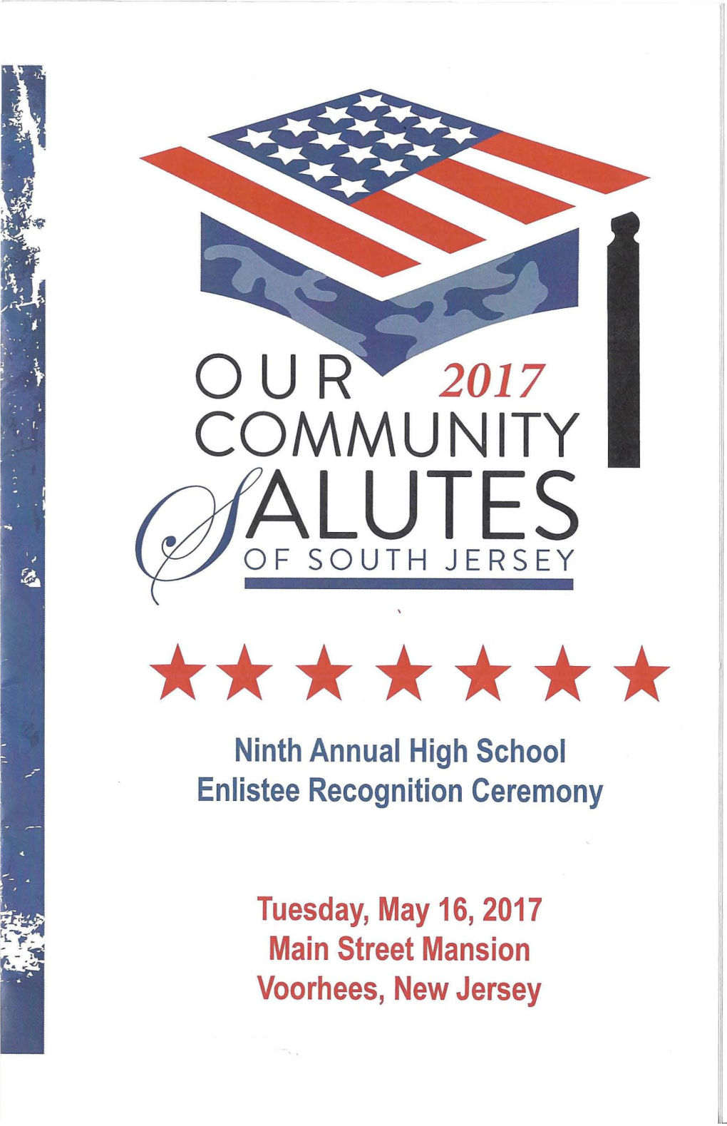 J\LUTES of SOUTH JERSEY ******* Ninth Annual High School Enlistee Recognition Ceremony