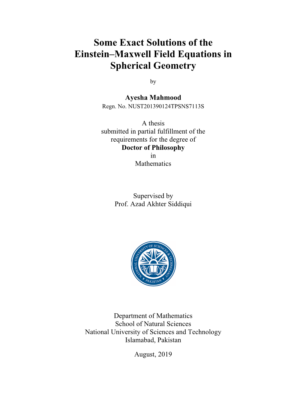 Some Exact Solutions of the Einstein–Maxwell Field Equations in Spherical Geometry