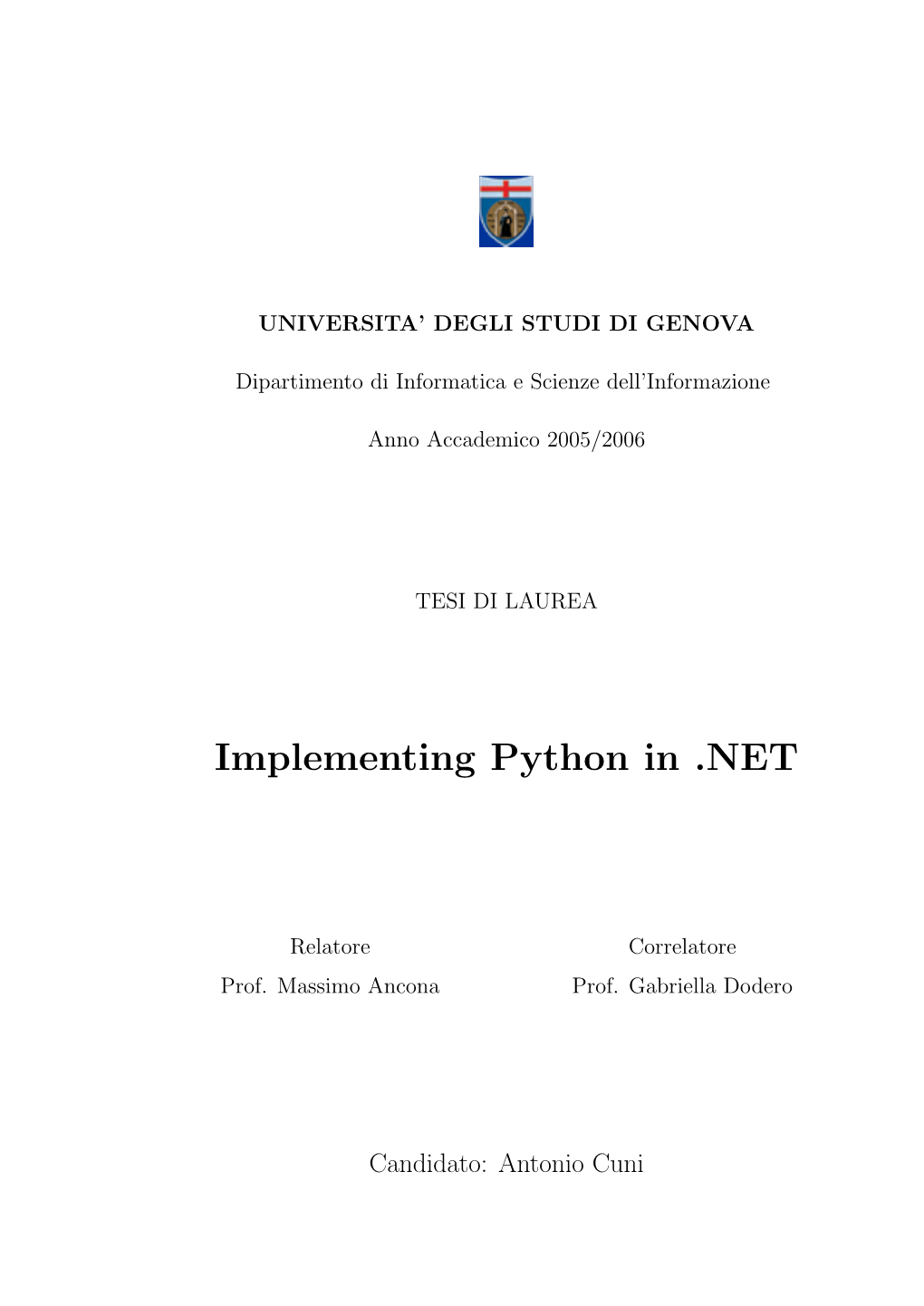 Implementing Python in .NET