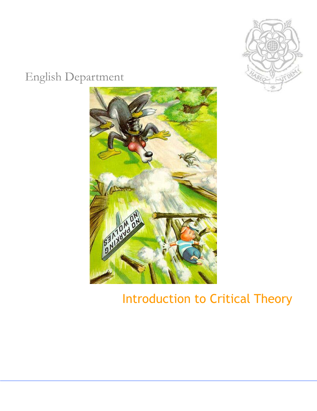 English Department Introduction to Critical Theory