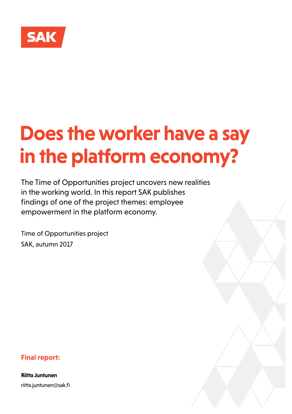 Does the Worker Have a Say in the Platform Economy?