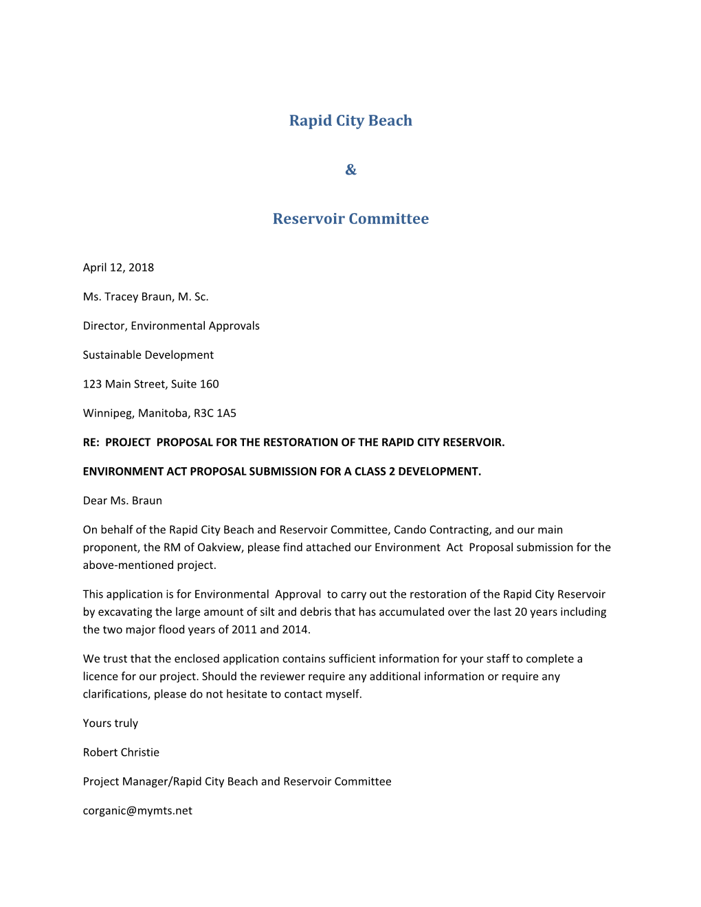 Rapid City Beach & Reservoir Committee