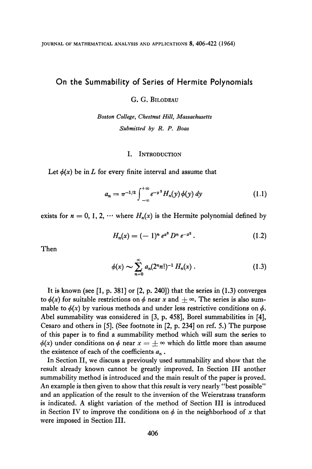 On the Summability of Series of Hermite Polynomials