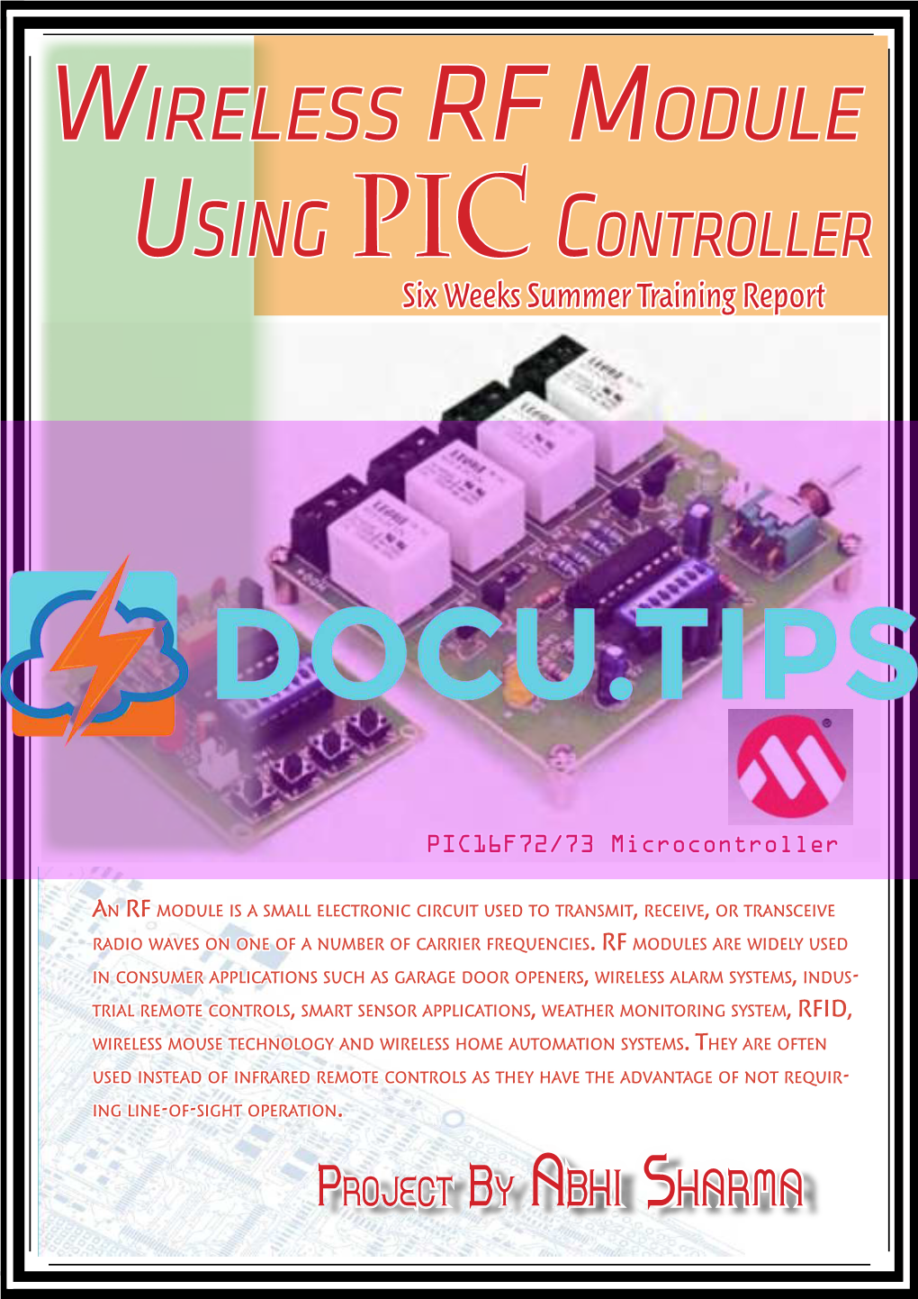 Wireless Radio Frequency Module Using PIC Microcontroller