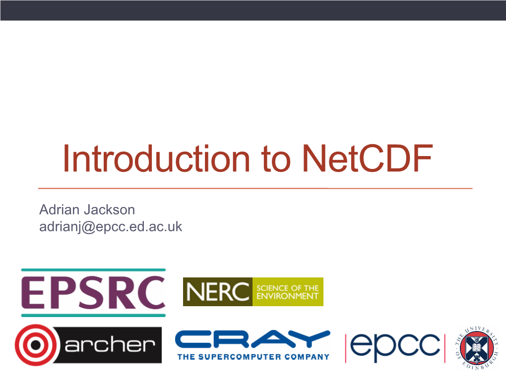 Introduction to Netcdf