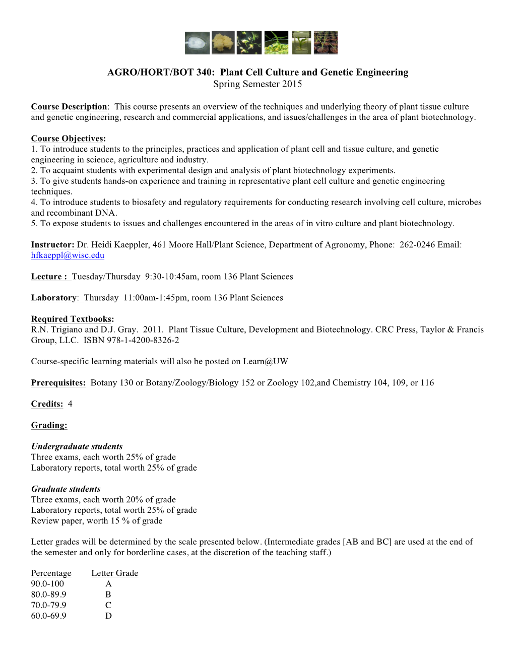 Plant Cell Culture & Genetic Engineering